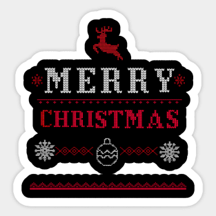 Ugly Christmas knitted letter design Sticker